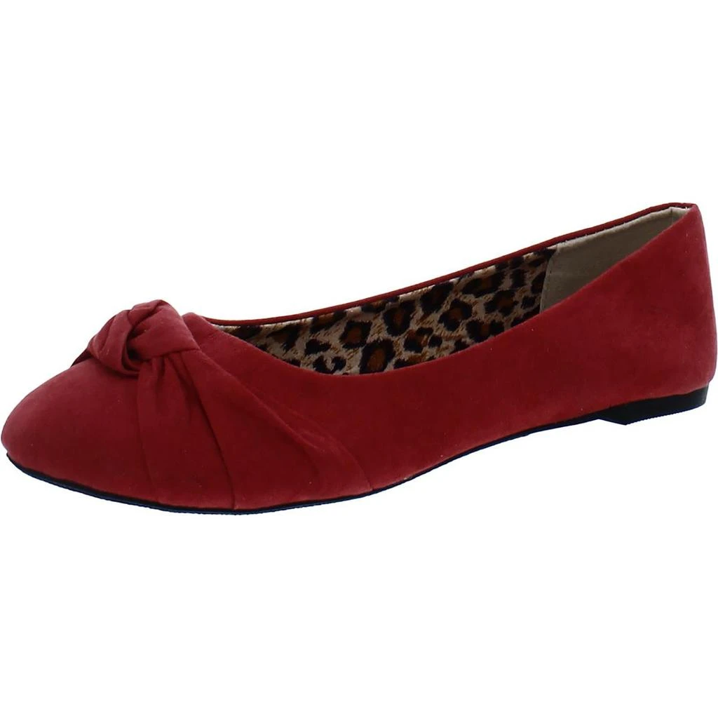 商品EpicStep|EpicStep Womens Jessica Faux Suede Knot Front Ballet Flats,价格¥46,第1张图片