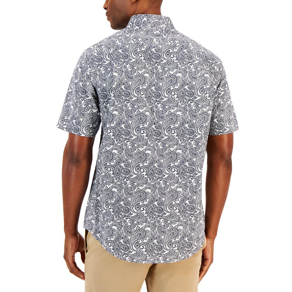 Men's Dramatic Paisley Refined Woven Short-Sleeve Shirt, Created for Macy's商品第2张图片规格展示