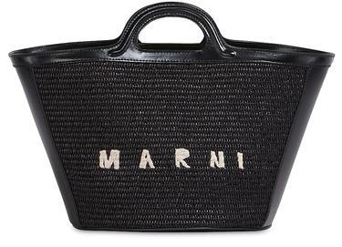 商品Marni|Tropicalia 酒椰皮革款小号藤篮包,价格¥6806-¥7093,第1张图片