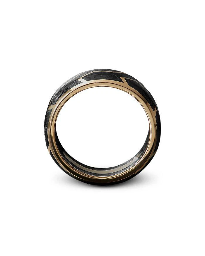 商品David Yurman|Men's Forged Carbon Band Ring in 18K Gold,价格¥16791,第5张图片详细描述