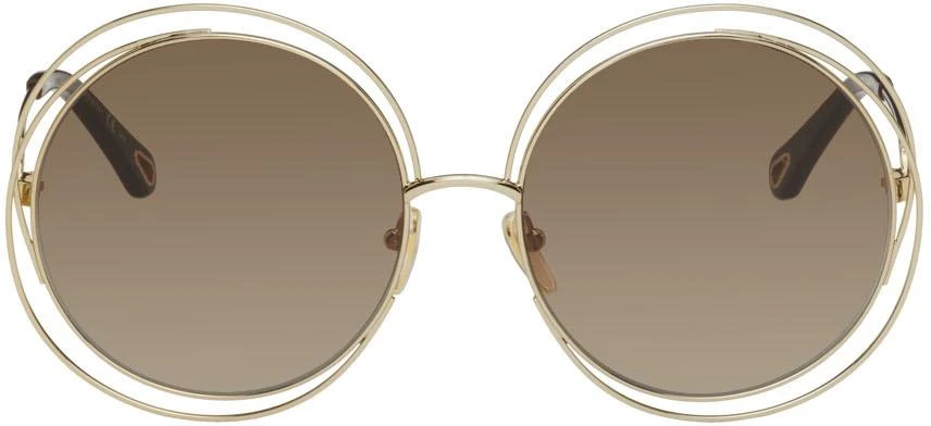 商品Chloé|Gold Carlina Sunglasses,价格¥2016,第1张图片