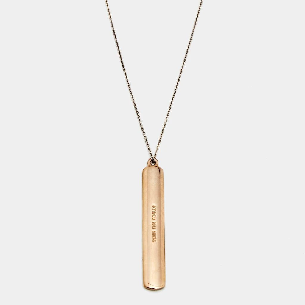 商品[二手商品] Tiffany & Co.|Tiffany & Co. Tiffany 1837 Rubedo Bar Gold Tone Metal and Sterling Silver Chain Pendant Necklace,价格¥1042,第3张图片详细描述