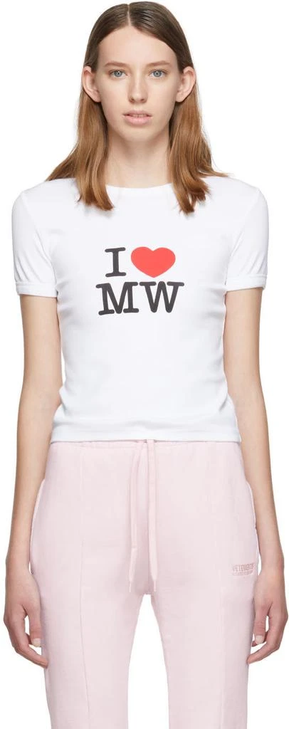商品Vetements|White Fitted T-Shirt,价格¥552,第1张图片