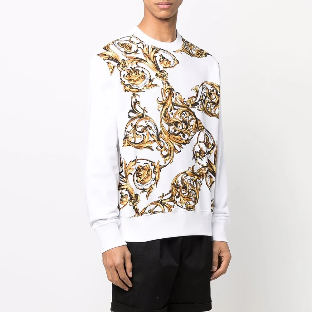 VERSACE JEANS COUTURE 男士白色棉质卫衣 72GAI3R9-FS019-G03 商品