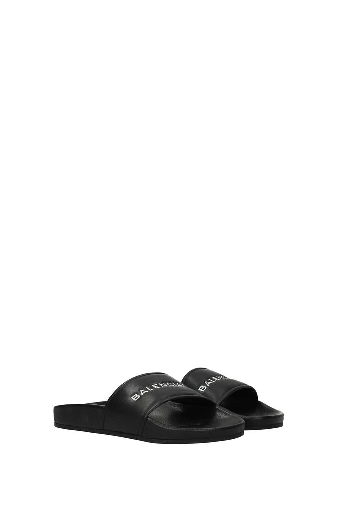 商品Balenciaga|Slippers and clogs Leather Black,价格¥1489,第2张图片详细描述
