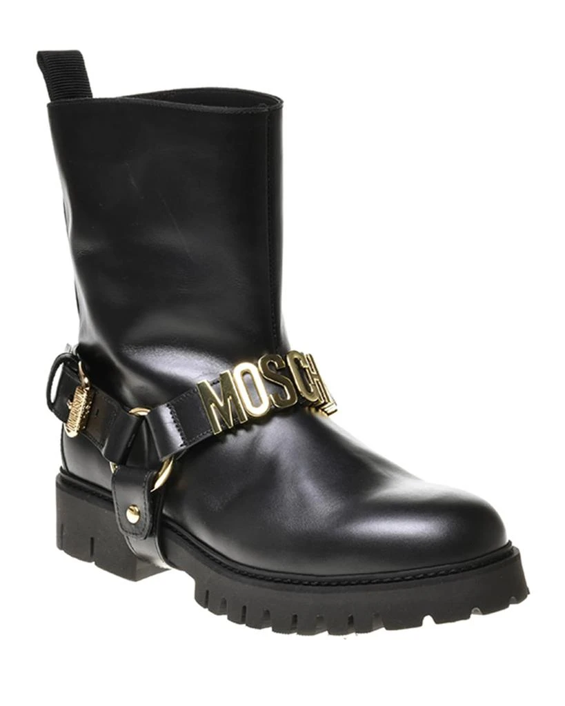 商品Moschino|Men's Logo Harness Ankle Boots,价格¥6455,第3张图片详细描述