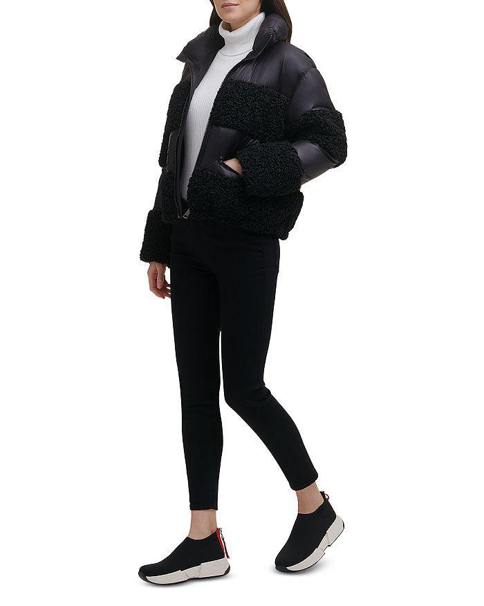 商品DKNY|Mixed Media Puffer Coat,价格¥1411,第6张图片详细描述