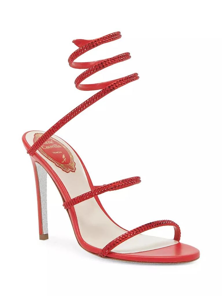 商品Rene Caovilla|Cleo Crystal-Embellished Wrap Sandals,价格¥9828,第2张图片详细描述