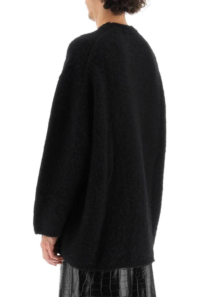 商品Comme des Garcons|OVERSIZED CARDED WOOL SWEATER WITH JACQUARD LETTERING,价格¥2031,第4张图片详细描述