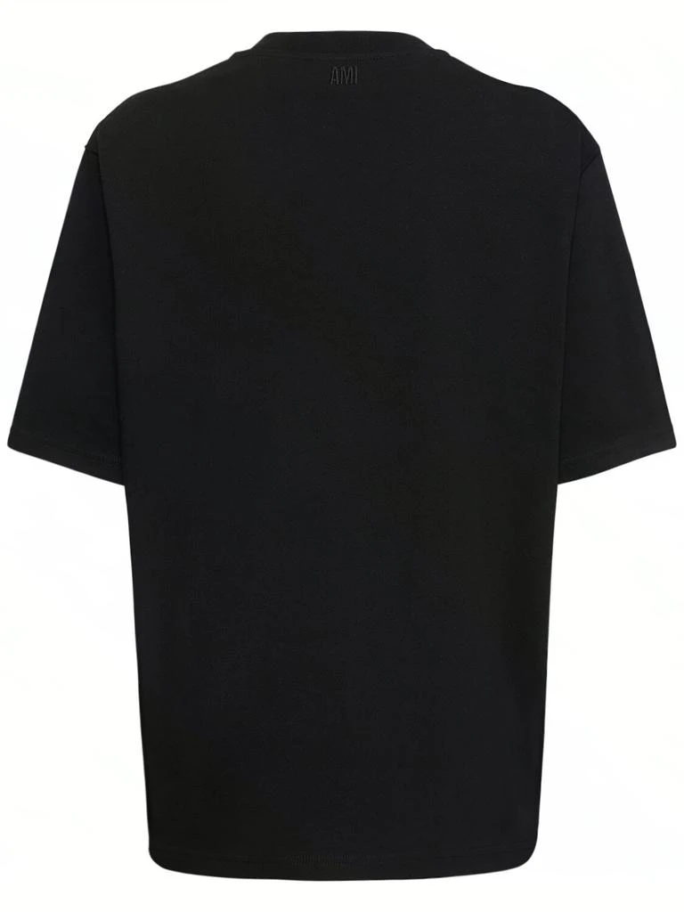 商品AMI|Red Ami De Coeur Cotton Jersey T-shirt,价格¥1472,第4张图片详细描述