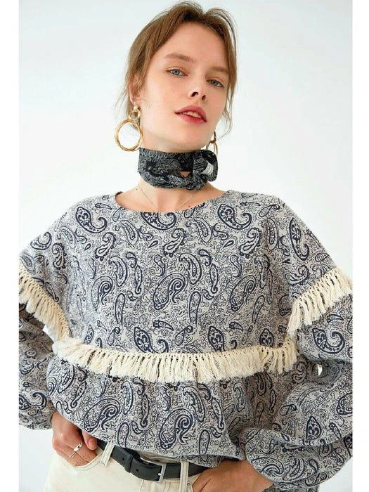 商品OUI MAIS NON|Skyler Paisly blouse,价格¥981,第5张图片详细描述