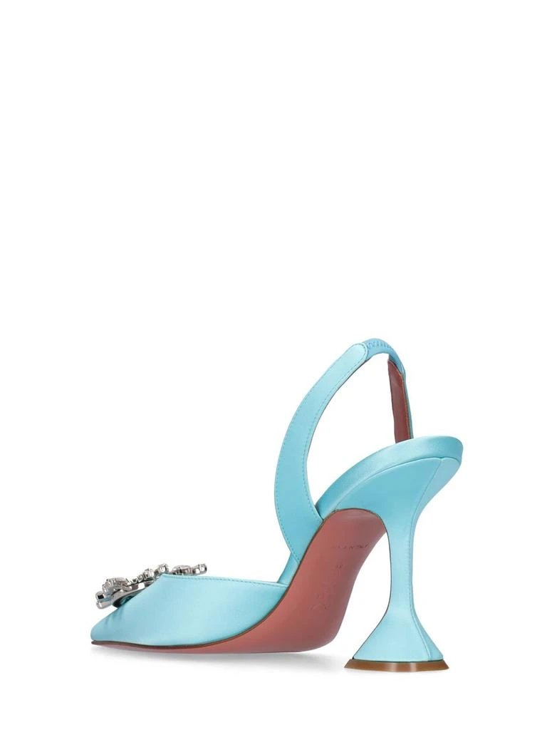 商品Amina Muaddi|95mm Begum Satin Slingback Pumps,价格¥8503,第3张图片详细描述