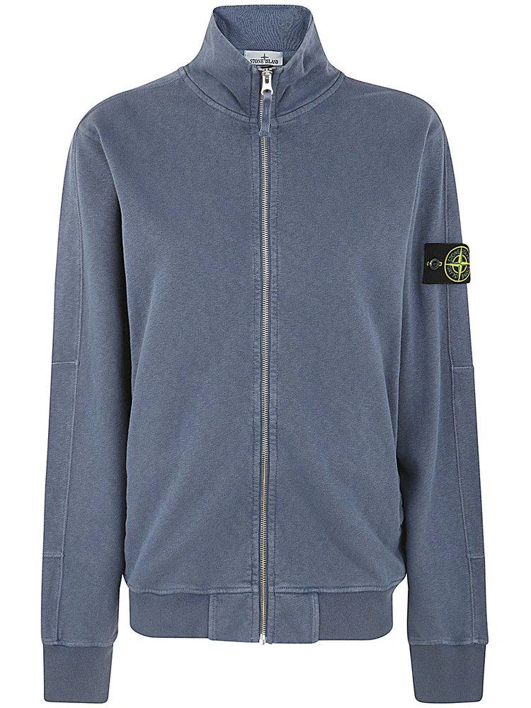 商品Stone Island|Stone Island Compass-Badge High-Neck Zipped Sweatshirt,价格¥1794,第1张图片