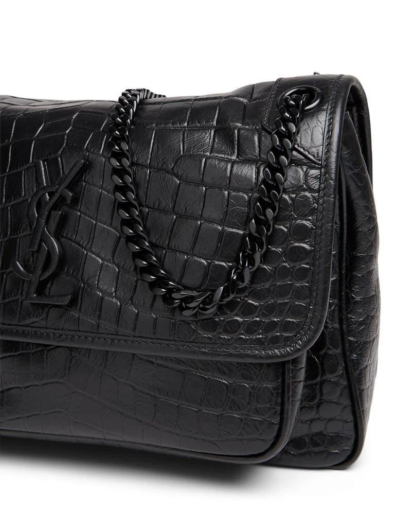商品Yves Saint Laurent|Medium Niki Croc Embossed Leather Bag,价格¥26942,第4张图片详细描述