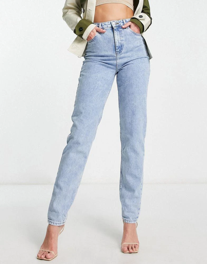 商品ASOS|ASOS DESIGN Tall relaxed mom jeans in light blue,价格¥114,第3张图片详细描述