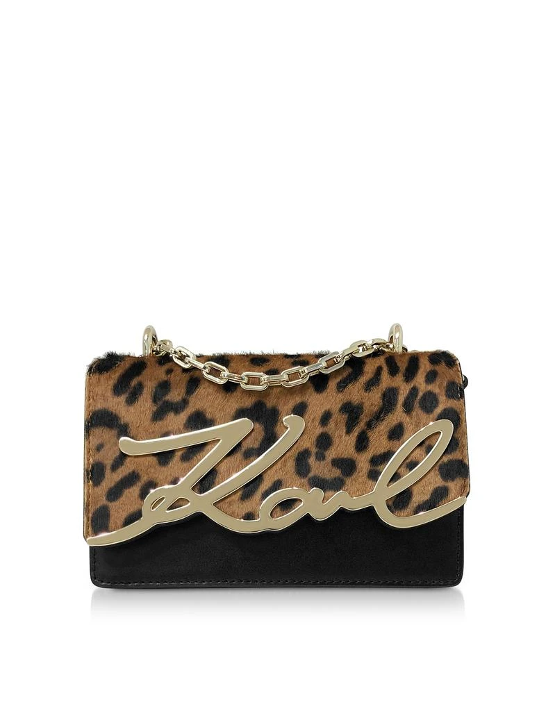商品Karl Lagerfeld Paris|K / Signature豹纹小号单肩包,价格¥1448,第1张图片