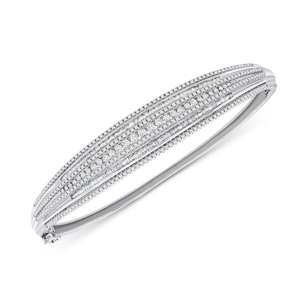 商品Wrapped in Love|Diamond Multi-Row Bangle Bracelet (1-1/2 ct. t.w.) in Sterling Silver, Created for Macy's,价格¥15841,第1张图片
