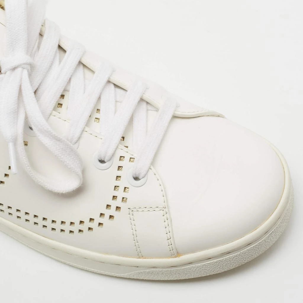Valentino White Leather Backnet  Lace Up Sneakers Size 37 商品