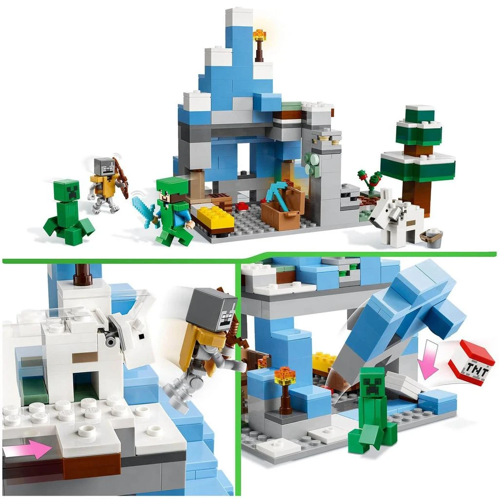 商品LEGO|LEGO Minecraft: The Frozen Peaks Cave Mountain Set (21243),价格¥330,第4张图片详细描述