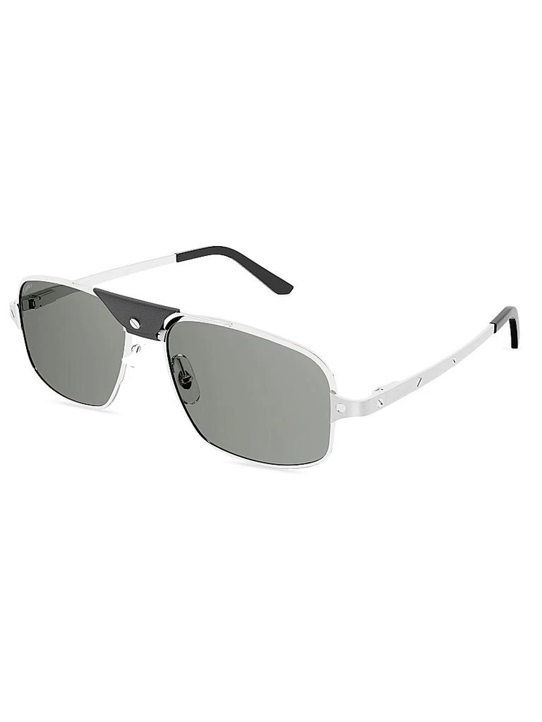 商品Cartier|Santos 60MM Rectangular Sunglasses,价格¥10791,第1张图片
