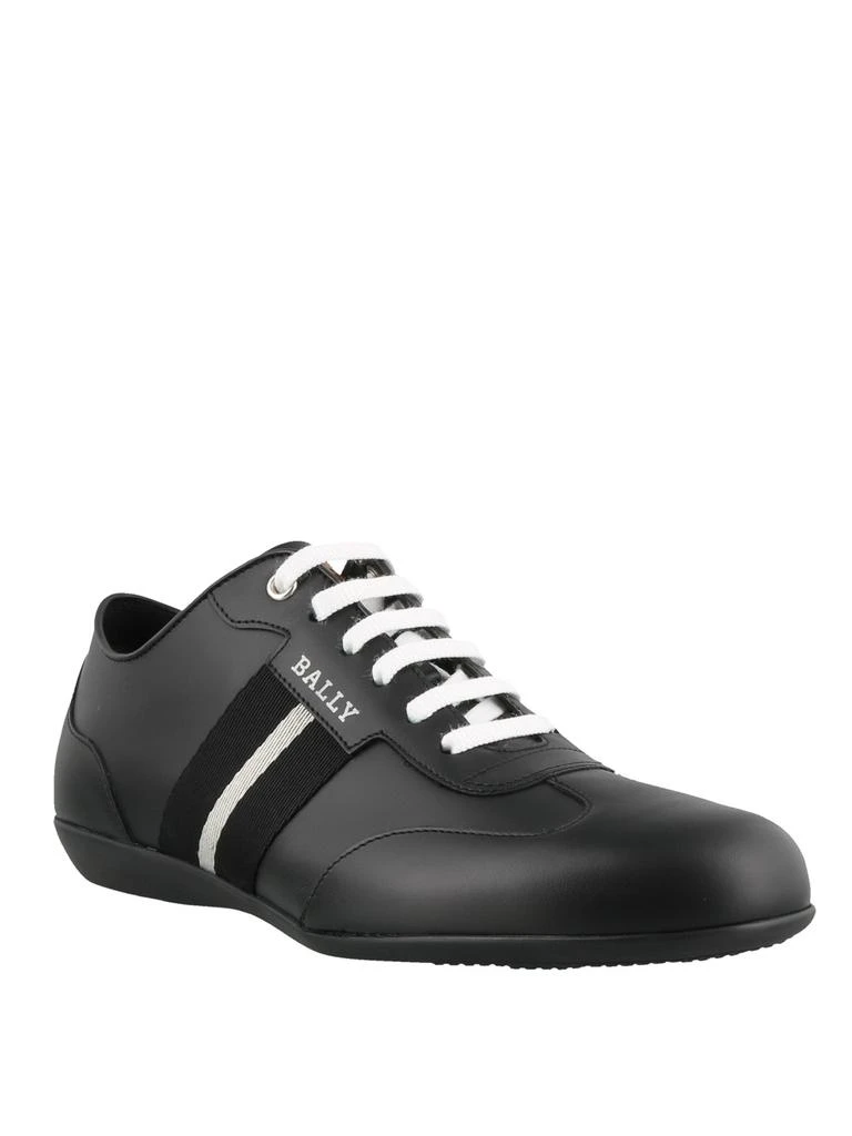 商品Bally|NEW Bally Harlam Men's 6223131 Black Leather Sneakers,价格¥1929,第2张图片详细描述