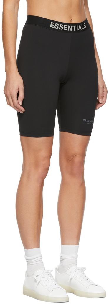 Black Athletic Bike Shorts商品第2张图片规格展示