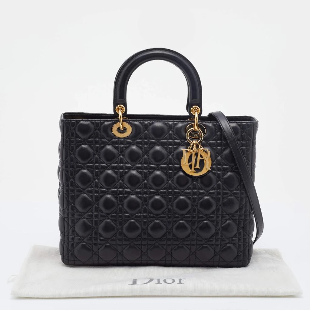 Dior Black Cannage Leather Large Lady Dior Tote 商品