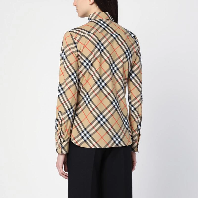 商品Burberry|Beige cotton check shirt,价格¥5009,第3张图片详细描述