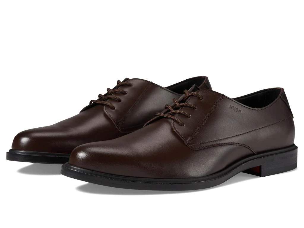 商品Hugo Boss|Kerr Brushed Leather Derby Shoes,价格¥1087,第1张图片