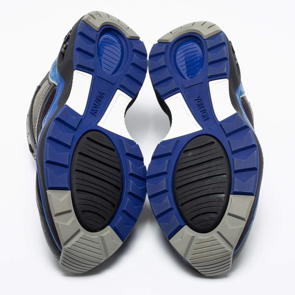 Louis Vuitton Black/Blue Leather, Mesh and Monogram Canvas Low-Top Sneakers Size 41 商品