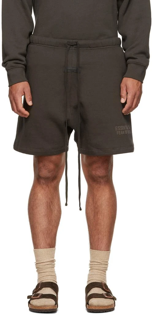 商品Essentials|Gray Flocked Shorts,价格¥573,第1张图片