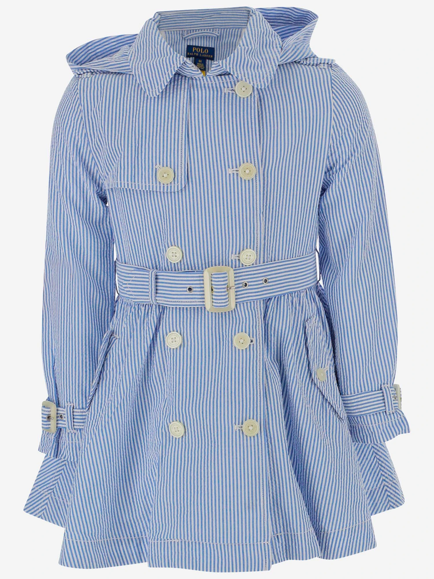 商品【商品预售7天】 Ralph Lauren|Ralph Lauren 女童大衣 312899521001BLUEWHITE 浅蓝色,价格¥1534,第1张图片