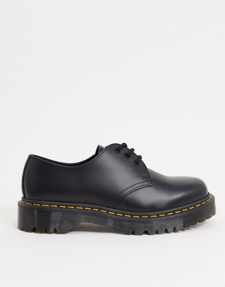 商品Dr. Martens|Dr Martens 1461 bex platform 3-eye shoes in black,价格¥1355,第1张图片