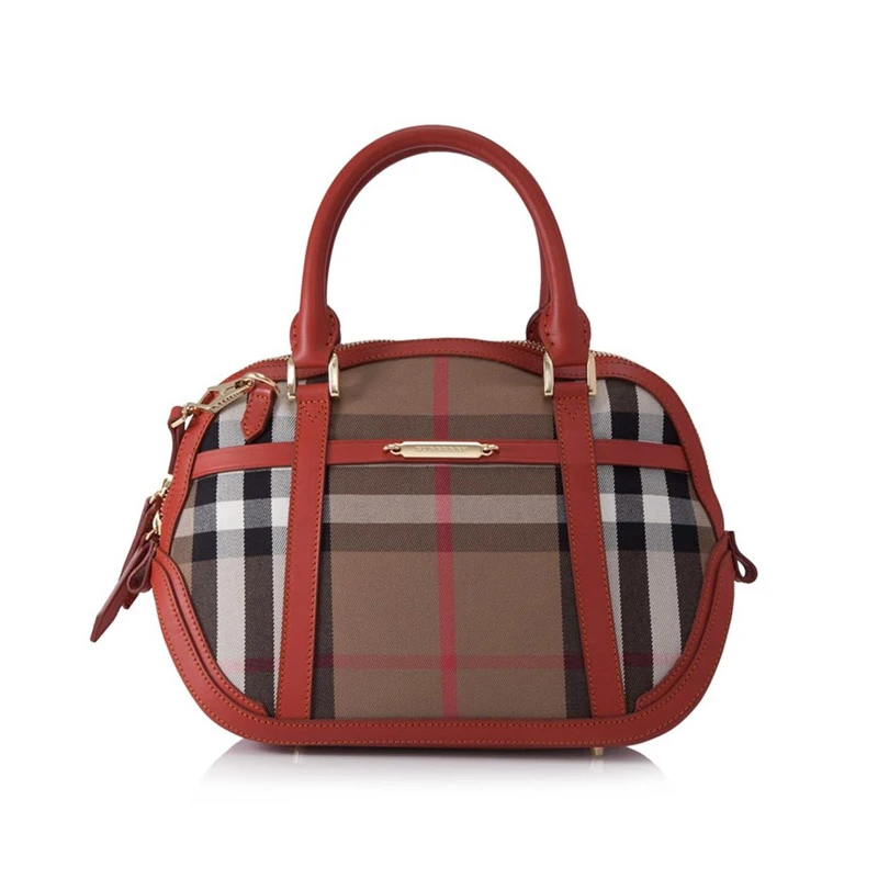 商品[国内直发] Burberry|BURBERRY 橘红色女士手提包 3950055,价格¥6898,第1张图片