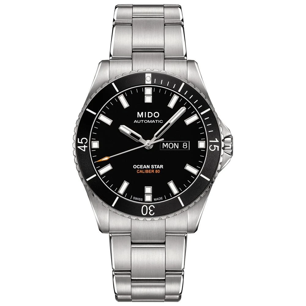 商品MIDO|Men's Swiss Automatic Ocean Star Captain V Stainless Steel Bracelet Watch 42.5mm,价格¥7278,第1张图片