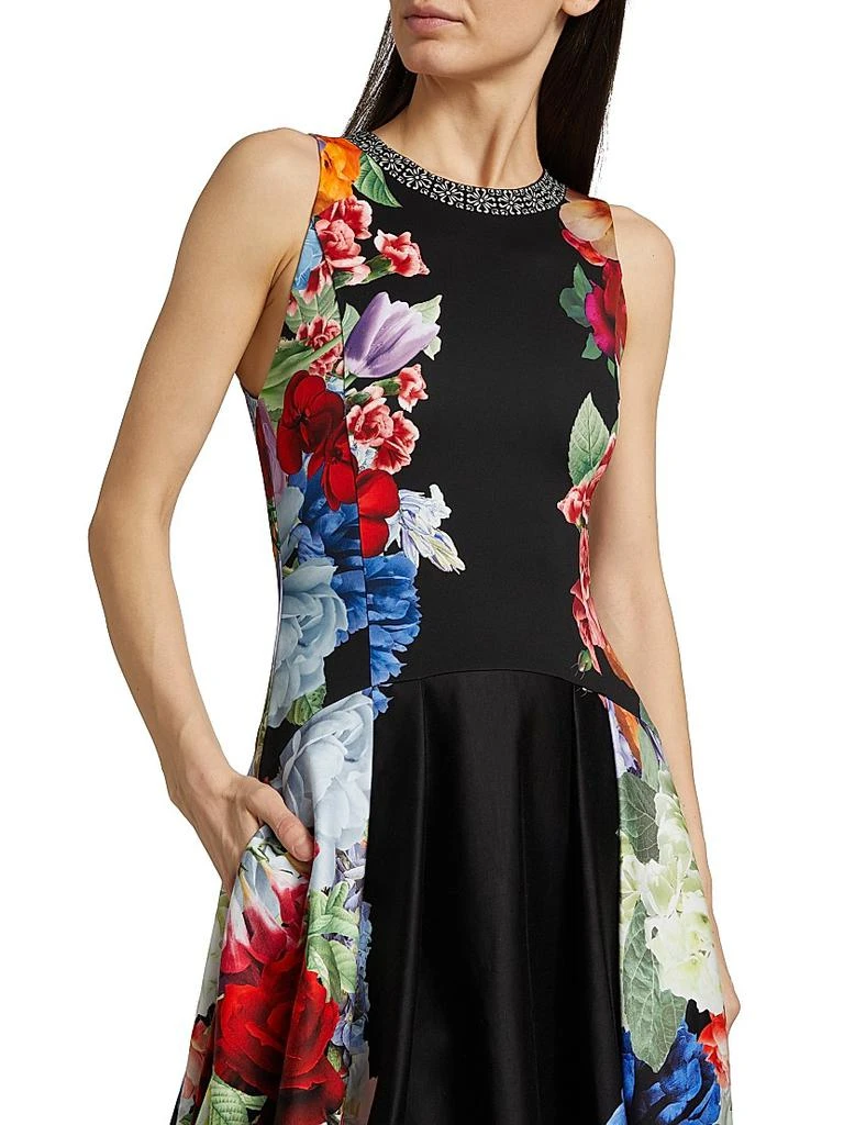 Adley Floral Stretch-Cotton Flared Midi-Dress 商品