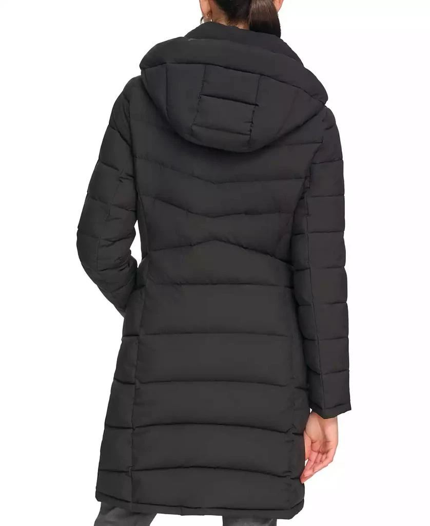 商品Calvin Klein|Women's Hooded Stretch Puffer Coat, Created for Macy's,价格¥724,第2张图片详细描述