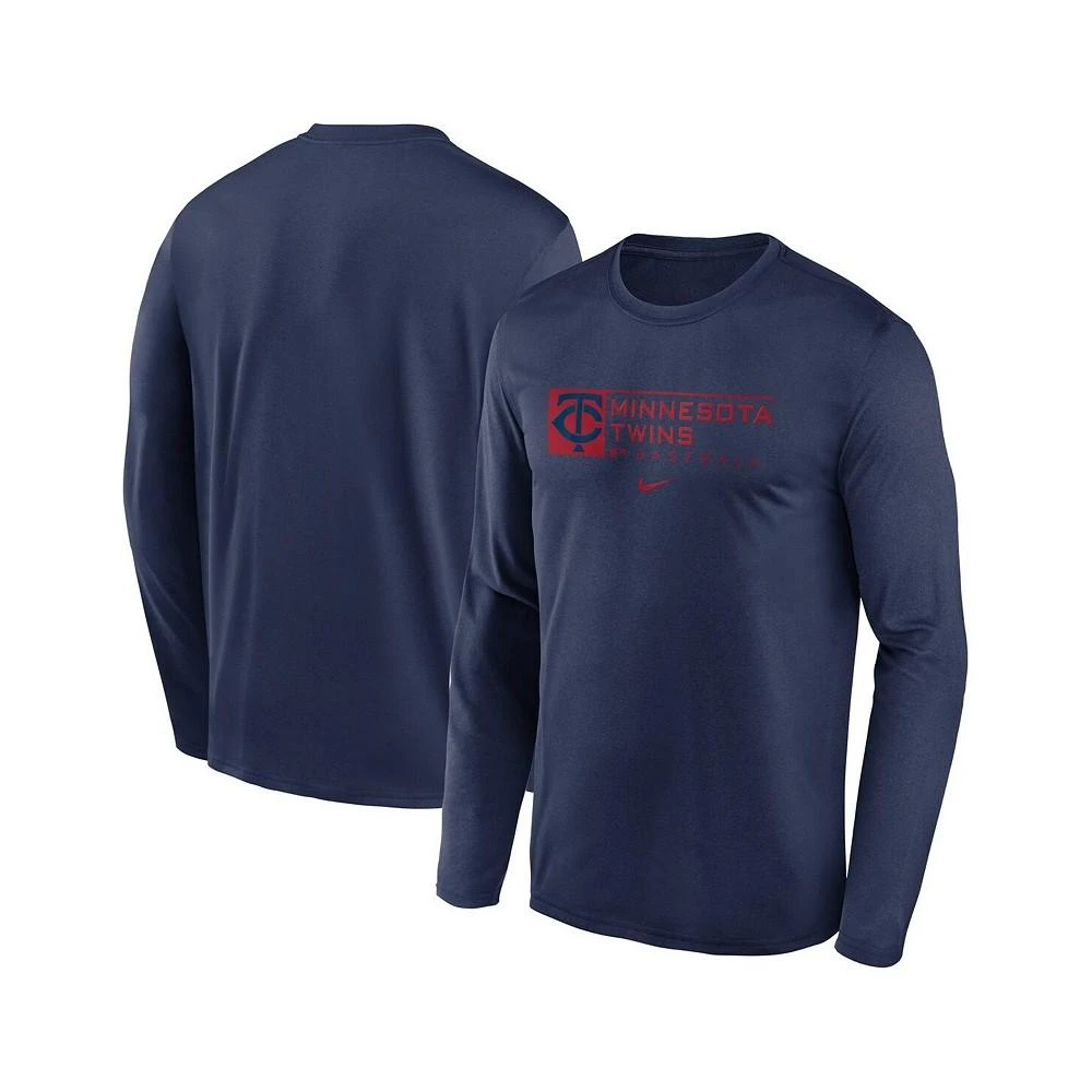 商品NIKE|Men's Navy Minnesota Twins Authentic Collection Performance Long Sleeve T-shirt,价格¥245,第1张图片