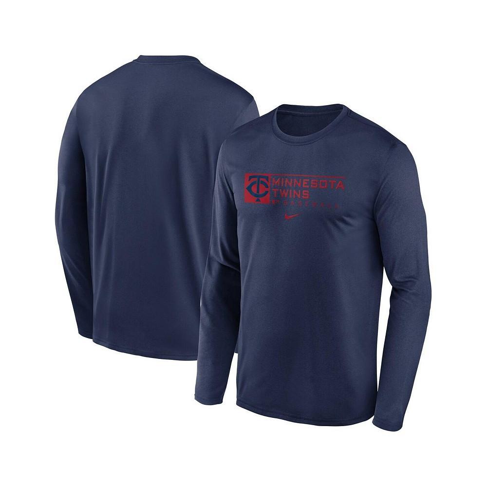 商品NIKE|Men's Navy Minnesota Twins Authentic Collection Performance Long Sleeve T-shirt,价格¥224,第1张图片