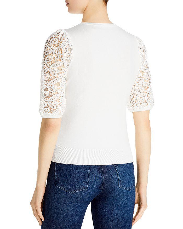 商品Tahari|Lace Sleeve Sweater,价格¥304,第4张图片详细描述