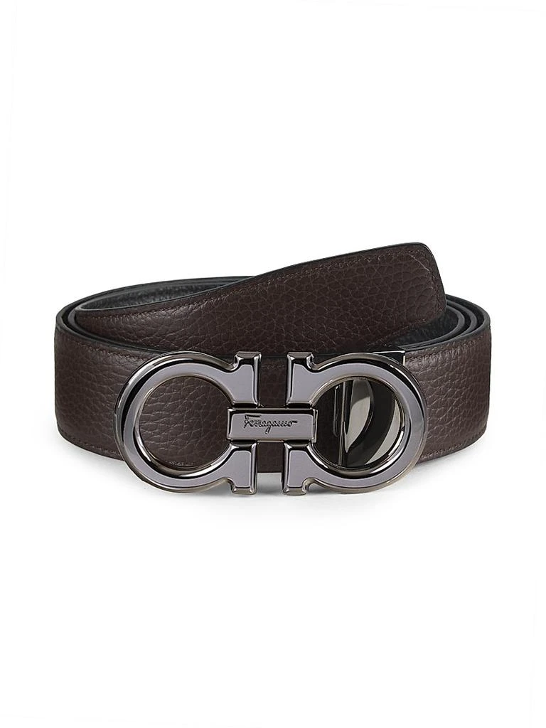 商品Salvatore Ferragamo|Double Gancini Buckle Adjustable Cut-to-Size Reversible Belt,价格¥4052,第3张图片详细描述