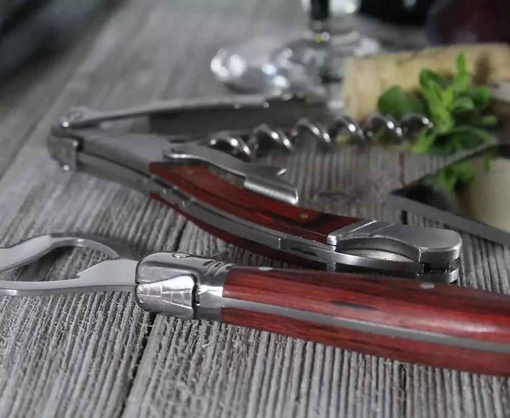 商品French Home|Laguiole Bottle Opener Bar Set with Pakkawood Handles, 2 Piece.,价格¥445,第5张图片详细描述