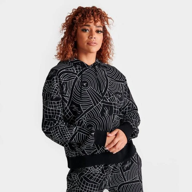 商品Jordan|Women's Jordan Flight Allover Print Hoodie,价格¥189,第3张图片详细描述