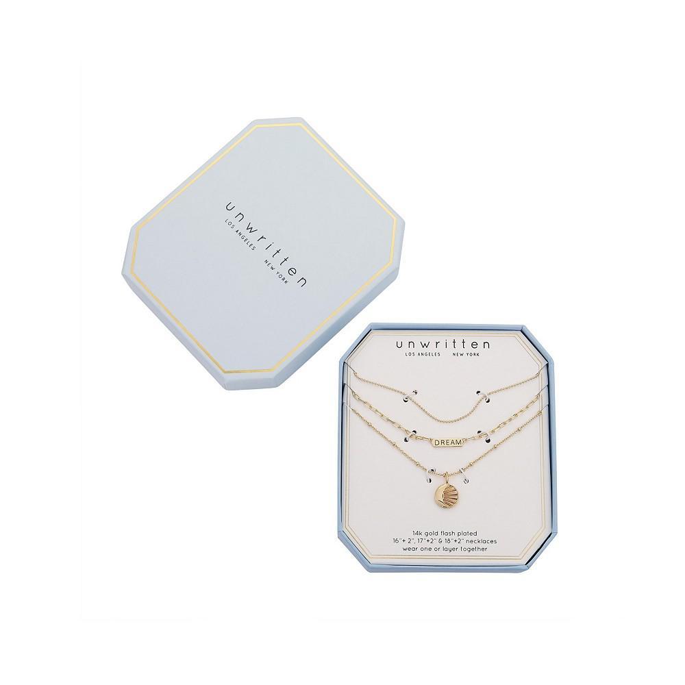 商品Unwritten|14K Gold Flash-Plated Dream Layered Pendant Necklaces,价格¥180,第4张图片详细描述