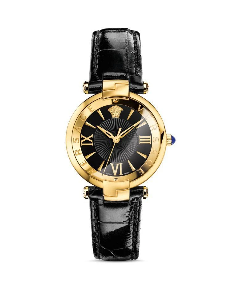 商品Versace|Reve Watch with Leather Strap, 35mm,价格¥10428,第1张图片