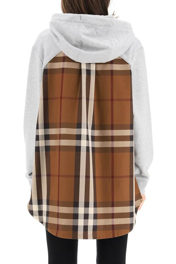 商品Burberry|Burberry Check Panel Oversized Hoodie,价格¥4293,第4张图片详细描述