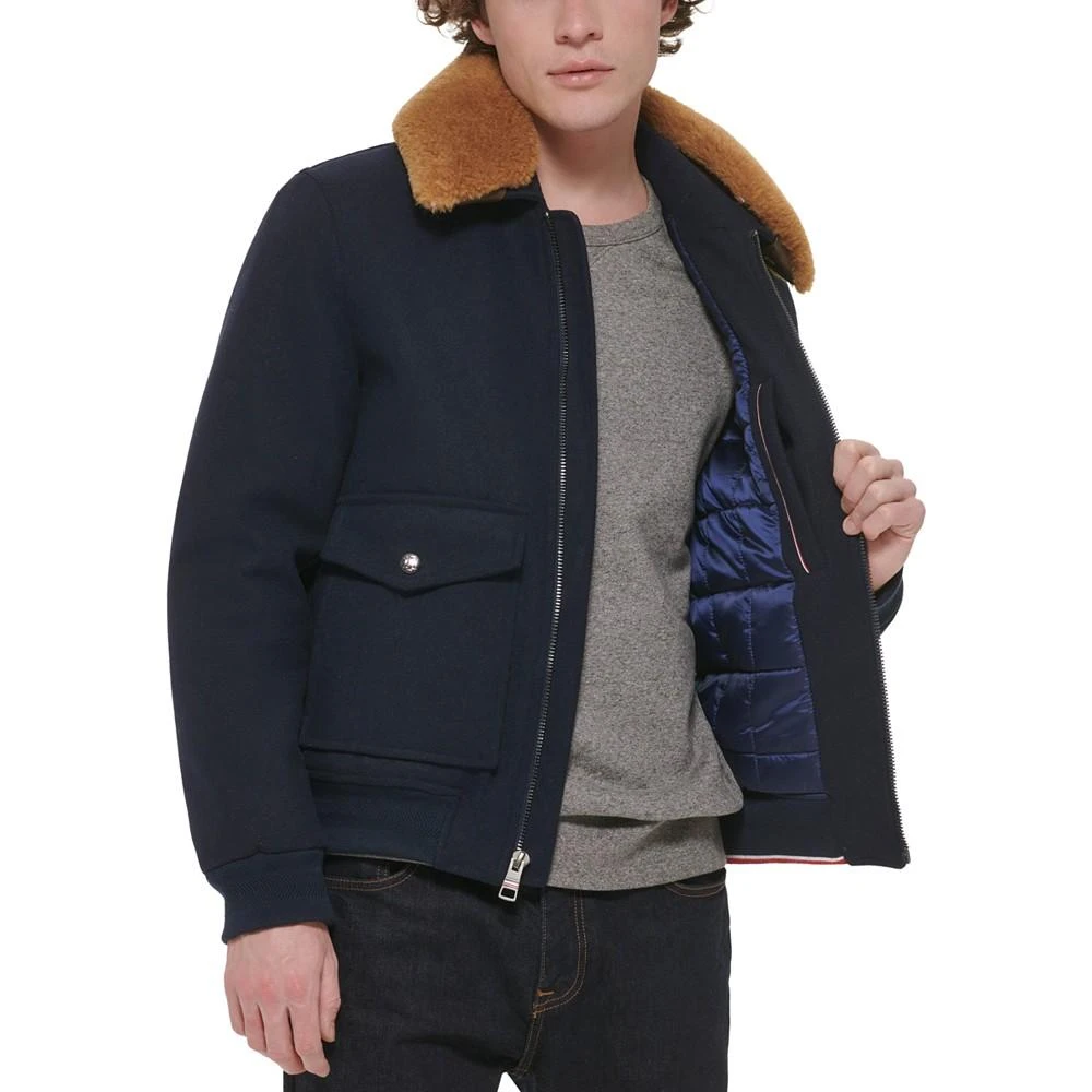 商品Tommy Hilfiger|Men's Faux-Fur-Collar Bomber Jacket,价格¥1213,第5张图片详细描述