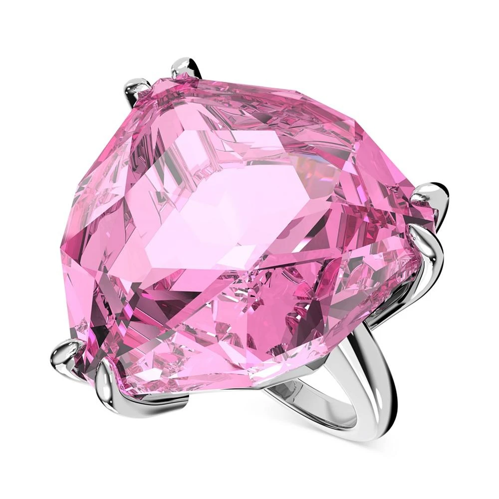 商品Swarovski|Rhodium-Plated Trilliant-Cut Crystal Cocktail Ring,价格¥1225,第1张图片