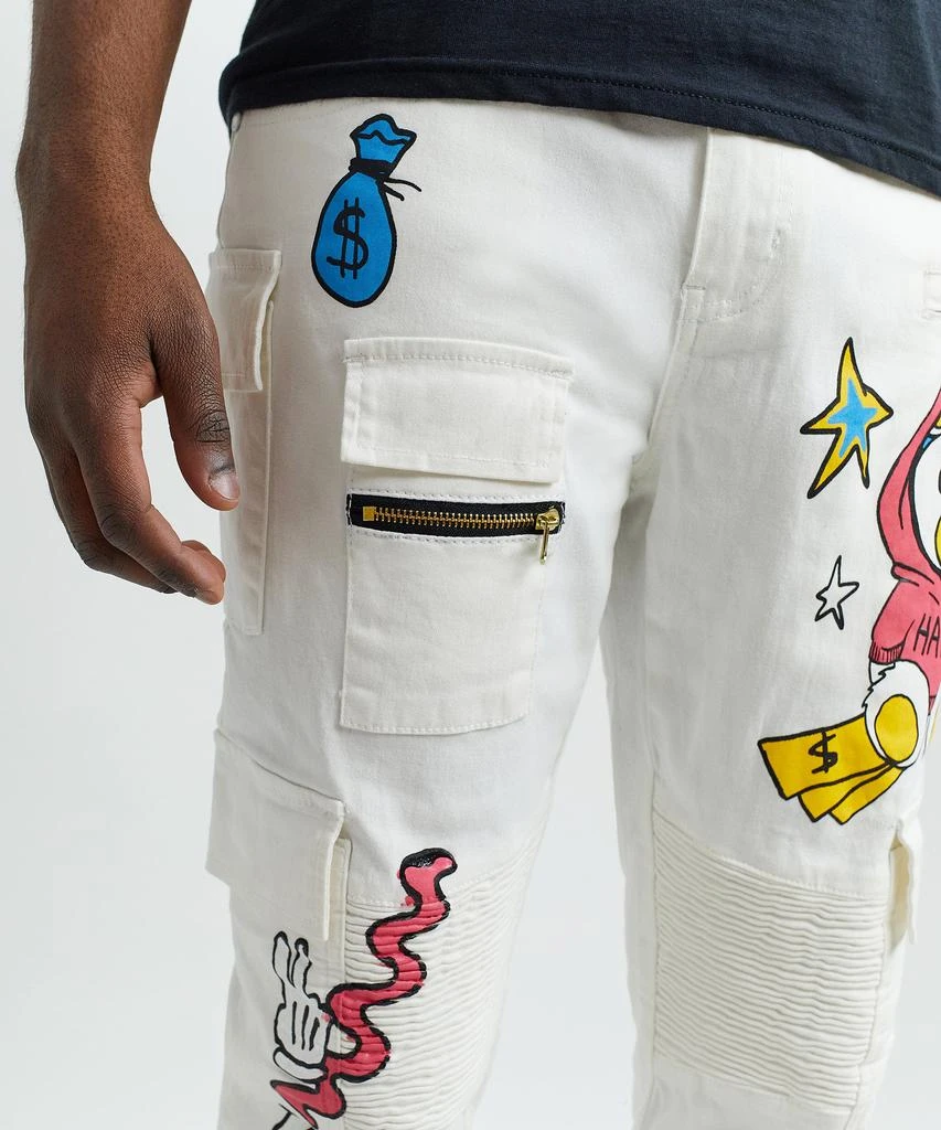 Money Bear Cargo Denim Jeans - White 商品