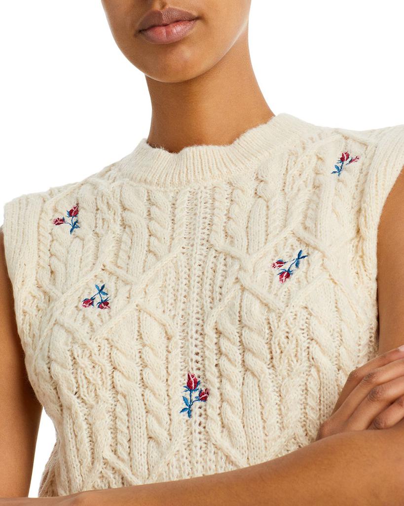 Sleeveless Knit Floral Sweater - 100% Exclusive商品第6张图片规格展示